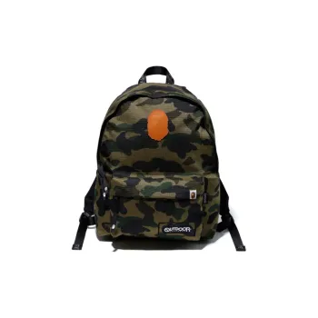 A BATHING APE OUTDOOR PRODUCTS Collaboration Bape Fabric Backpack Regular Unisex Green Yellow