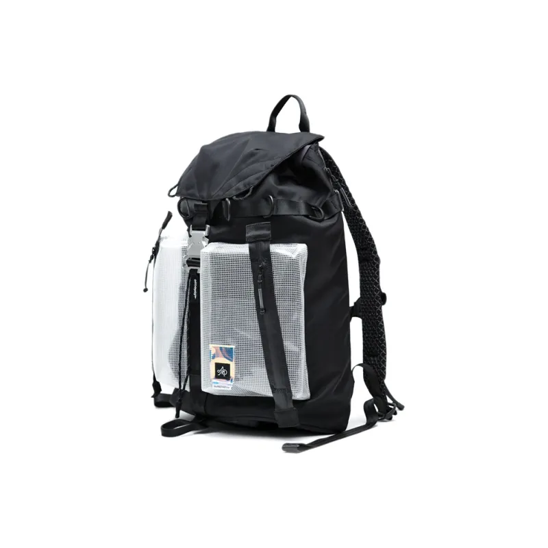 The MAD HATcher Polyester Backpack Regular Unisex Black/Transparent-1
