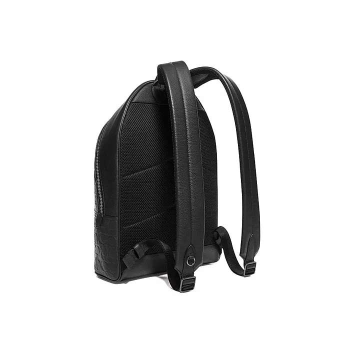 COACH Metropolitan Leather Backpack Large Size Men's Pure Black-1