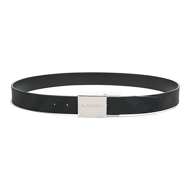 Burberry Smooth Buckle Trimmable Double Sided Belt Leather Belts Men's-3