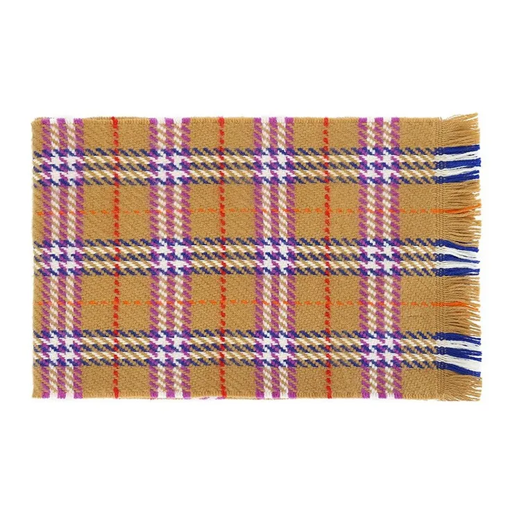 Burberry Knit Scarves Unisex Khaki-2
