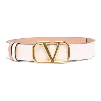 Valentino Leather Belts Unisex White
