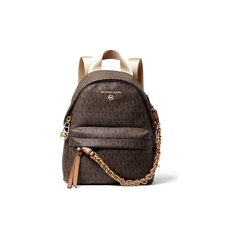 Like New Michael Kors Medium Backpack good Dark Brown/Cognac/Gold Color Combo