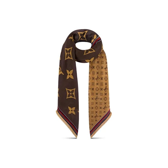 LOUIS VUITTON Knit Scarves Women's Dark Brown-1