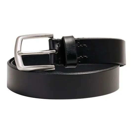 MUSTKOO Classic Minimalist Cow Leather Vintage Pin Buckle Style, Width 3.5cm Leather Belts Unisex-0