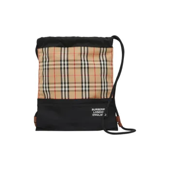 Burberry Cotton Backpack Men's Brown