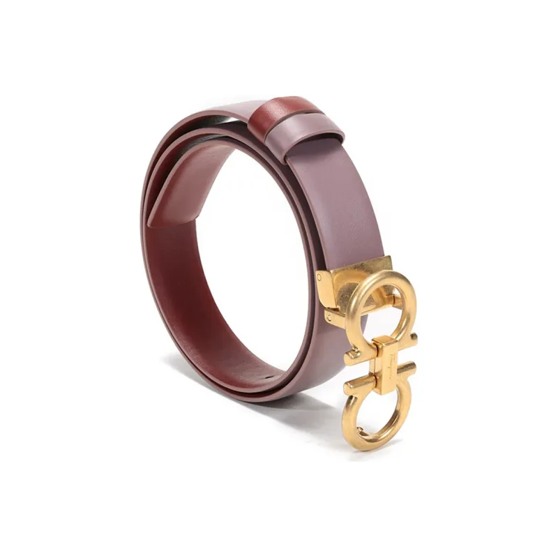 Ferragamo Leather Belts Women's Light Purple Brown-1