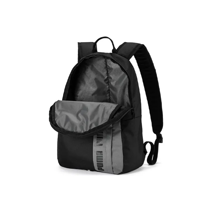 PUMA Polyester Backpack Regular Men's Black Gray-1