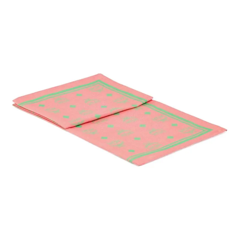 MCM Silk Scarves Unisex Pink-1