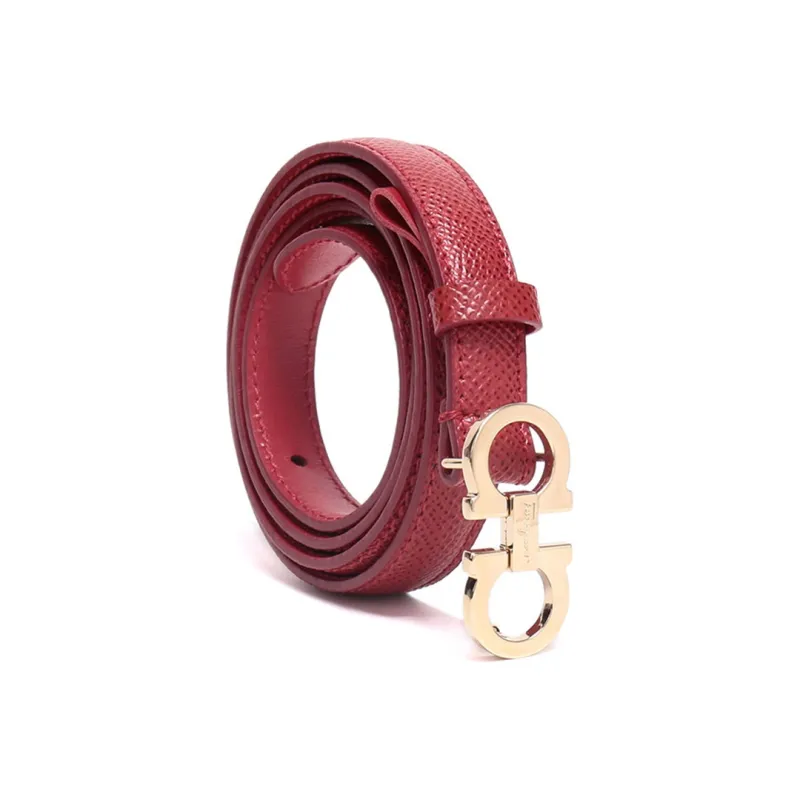Ferragamo Leather Belts Women's Red-1