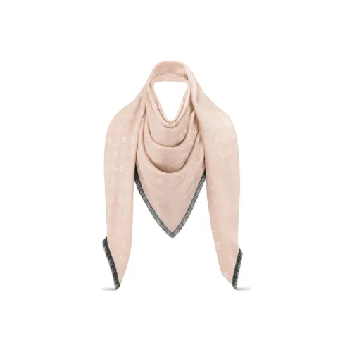 LOUIS VUITTON Shawls Women's Apricot Cream