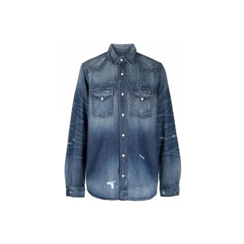 AMIRI Shirts Men Blue