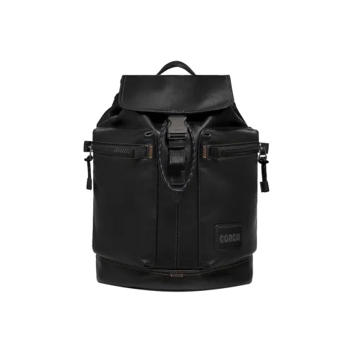 COACH Pacer Cow Leather Backpack Regular Men's Black