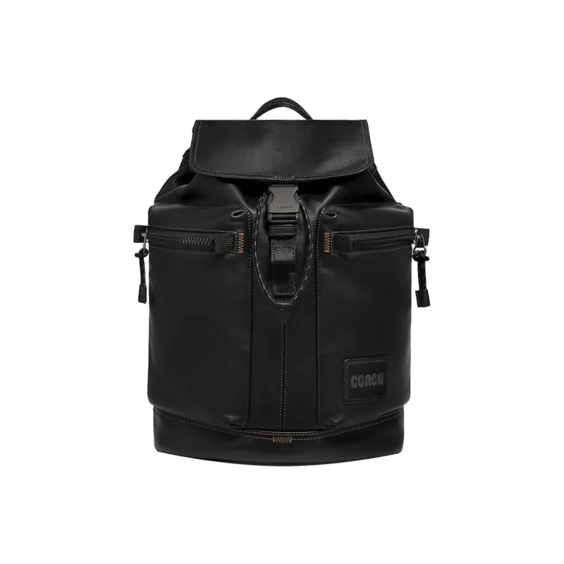 COACH Pacer Cow Leather Backpack Regular Men's Black-0