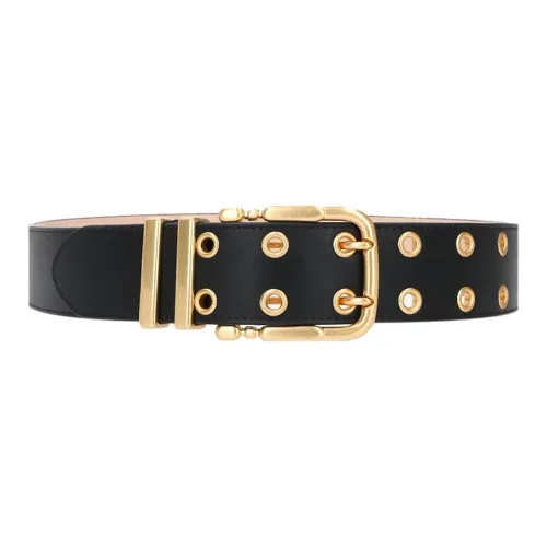 By Far Double-buckle Leather Belt