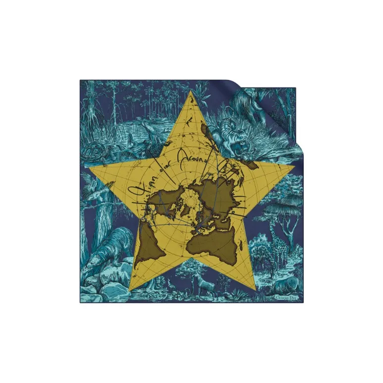 DIOR 1990 DIOR Around The World Silk Scarf-0