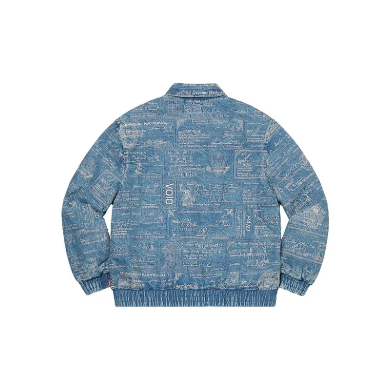 Supreme Checks Embroidered Denim Jacket-1