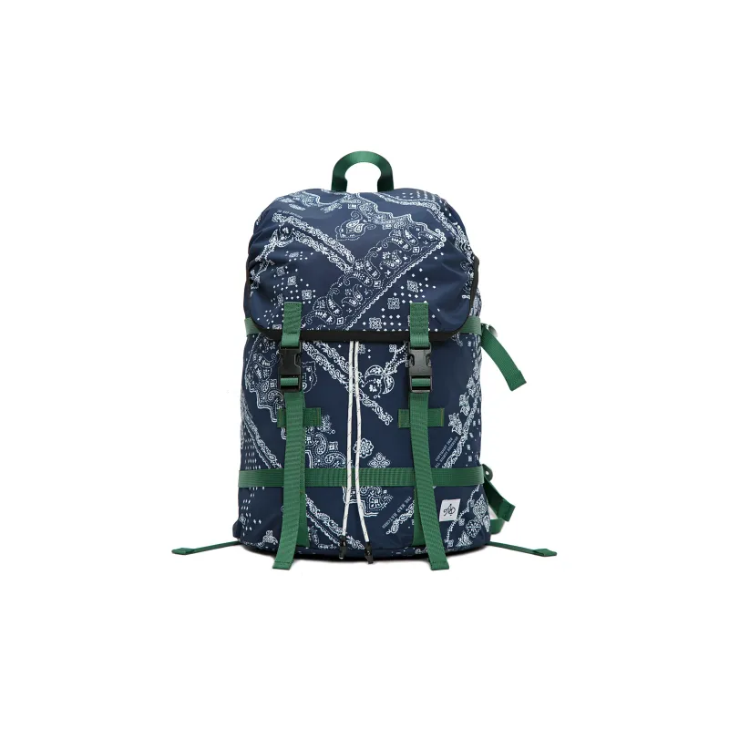 The MAD HATcher Polyester Backpack Unisex Black/Navy Blue/Purple-3