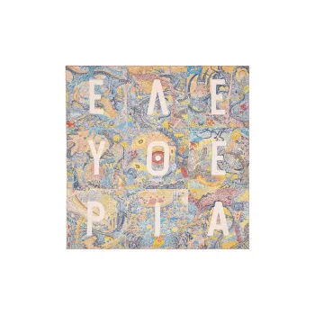 HERMES Silk Scarves Women's Light Pink/Blue/Yellow