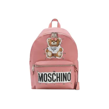 MOSCHINO Nylon Fabric Backpack Large Size Unisex Pink