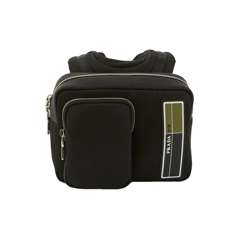 PRADA Nylon Fabric Backpack Unisex Black-0