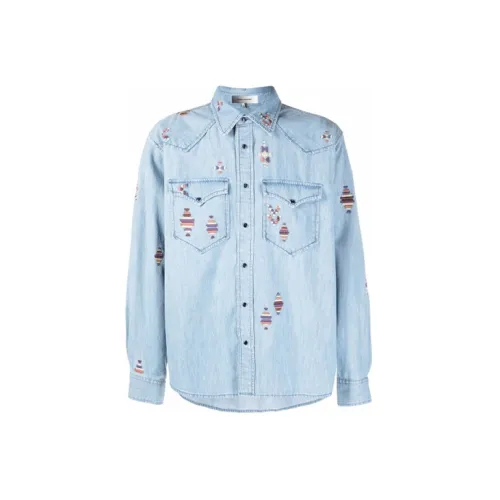 ISABEL MARANT Shirts Men Light Blue