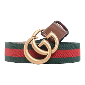 GUCCI Web Belt Double G Buckle 1.5 Width