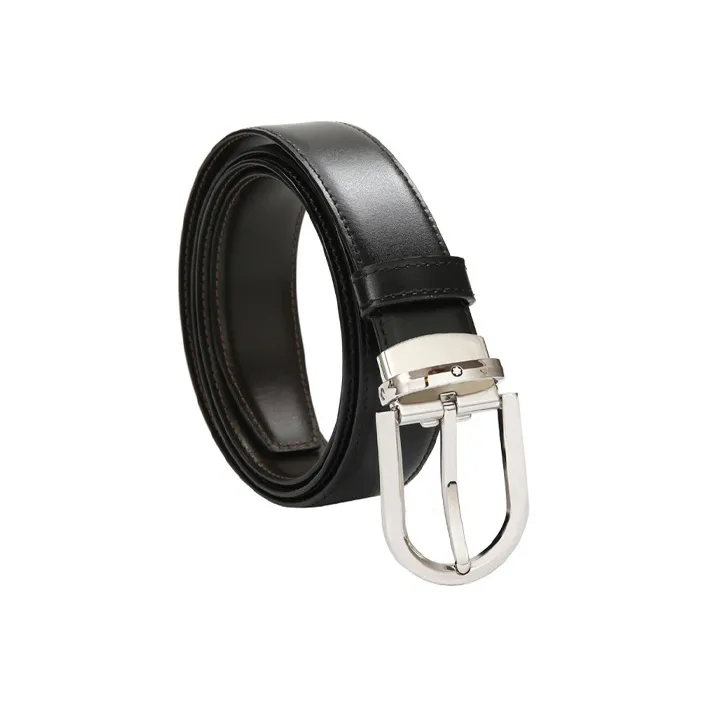 MONTBLANC Leather Belts Men's Width 3cm-1