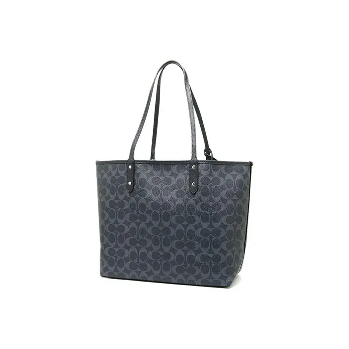 COACH City Canvas Tote Bag, Shopping Bag, Handbag, Shoulder Bag, Backpack Tubas Women's Marine Blue-4