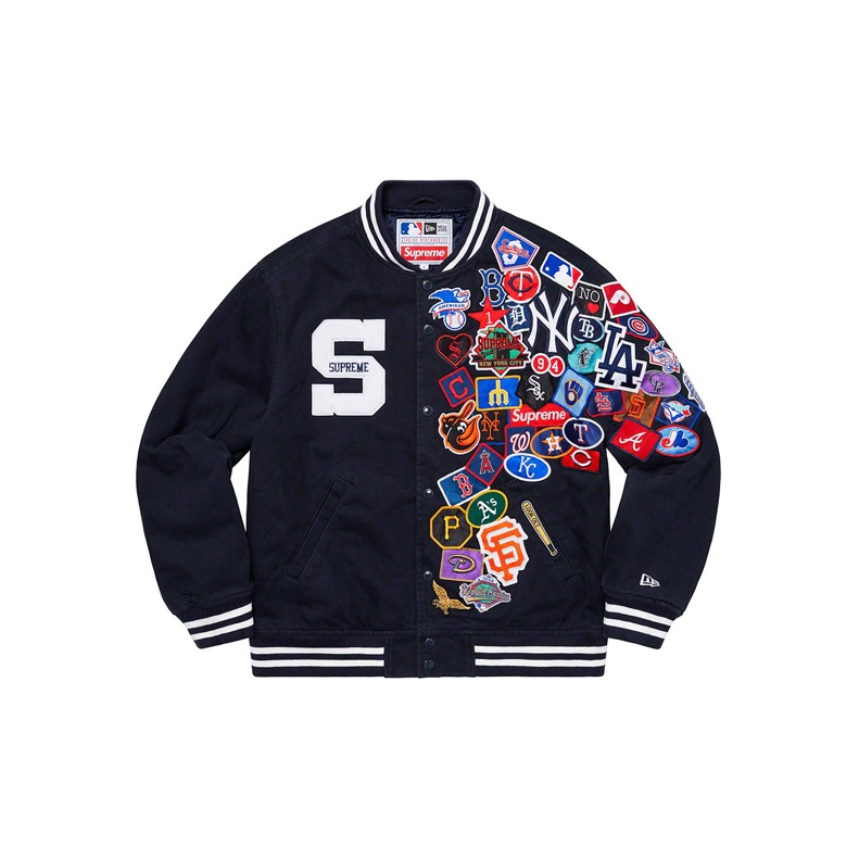 Supreme New Era Mlb Varsity Jacket