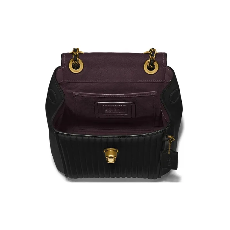 COACH Parker Leather Crossbody Bag Backpack Trumpets Women's Black-2