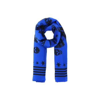 Alexander McQueen Silk Scarves Women's Blue