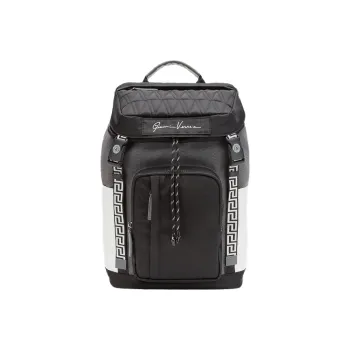 FANSIZHE V Code Nylon Backpack Unisex Black
