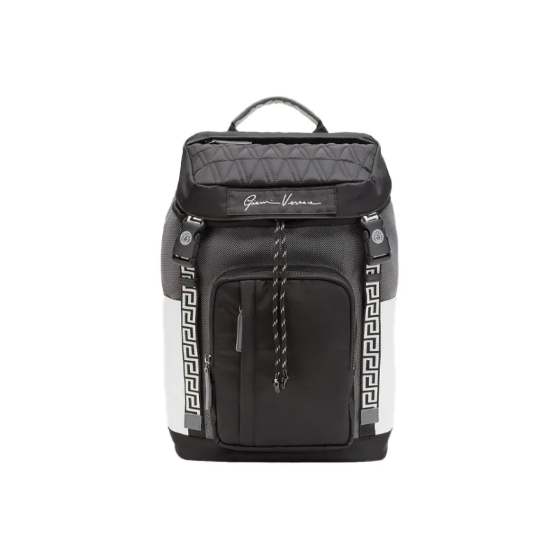FANSIZHE V-Code Nylon Backpack Unisex Black-0