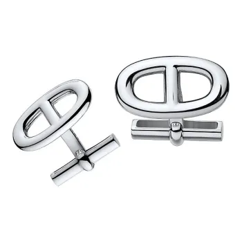 HERMES Cufflinks Unisex Silver