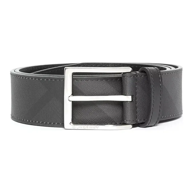 Burberry London Check And Leather Belt 1.6 Width-0