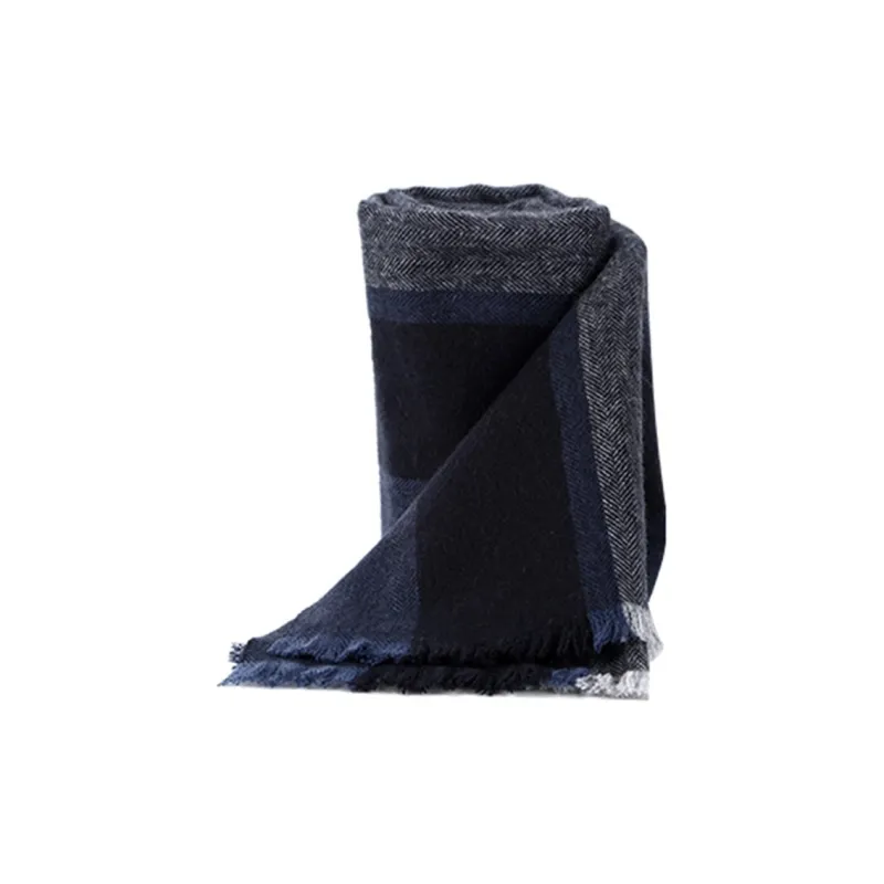 COACH Scarves Unisex Blue Black Gray-1