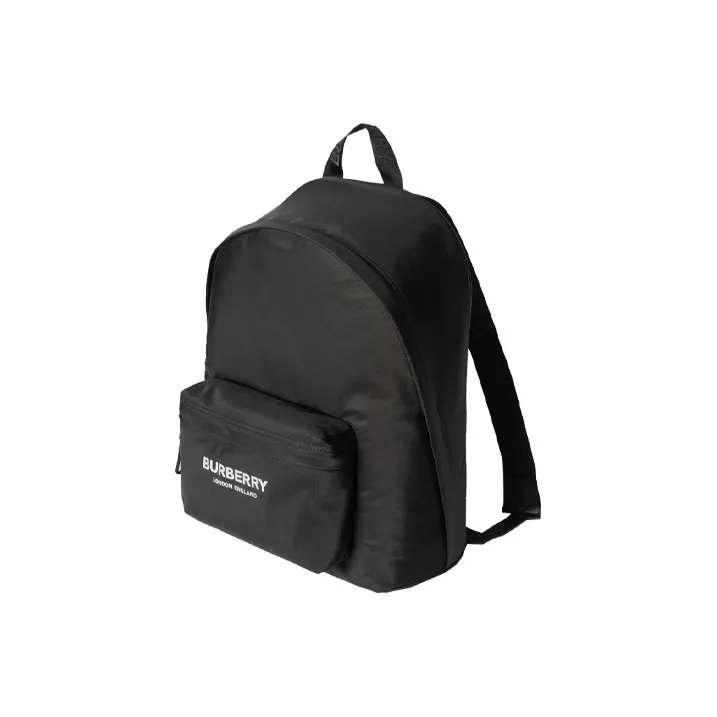 Burberry Logo Print Nylon Backpack Black-1