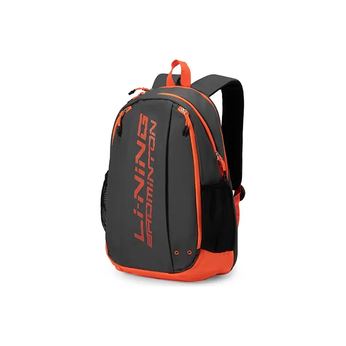 LiNing Fabric Backpack Regular Unisex Gray Orange-1