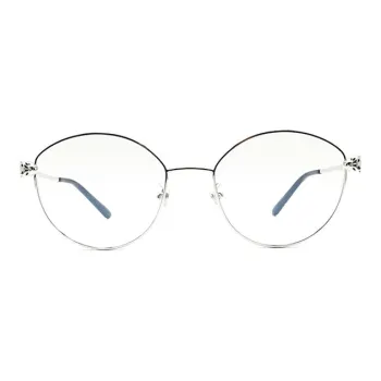 Cartier Eyeglass Frames Unisex Silver