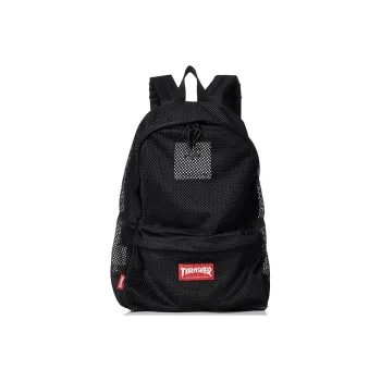 Thrasher Polyester Backpack Unisex Black Red