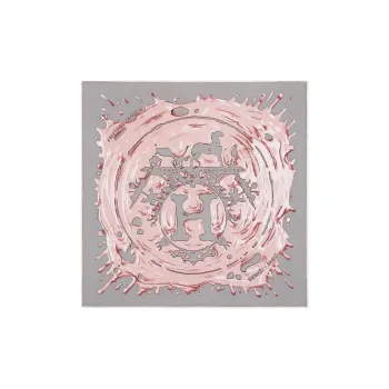 HERMES Silk Scarves Women's Gray