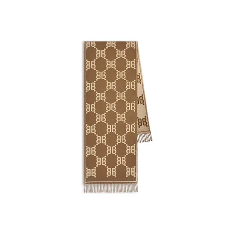 Balenciaga X Balenciaga The Hacker Project Allover Logo Macro Scarf-1