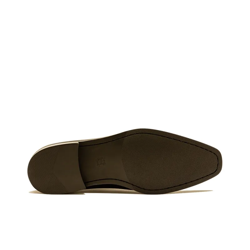 Chioryn Dress Shoes Men Low Top Brown-4