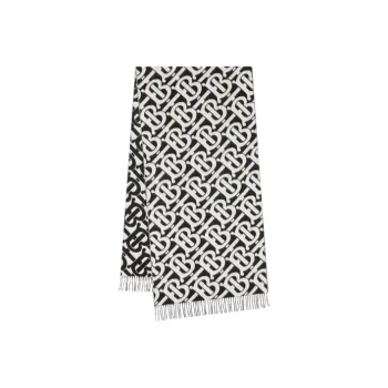 Burberry Knit Scarves Unisex Black