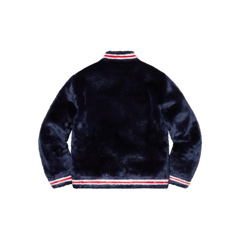 Supreme Faux Fur Varsity Jacket-2