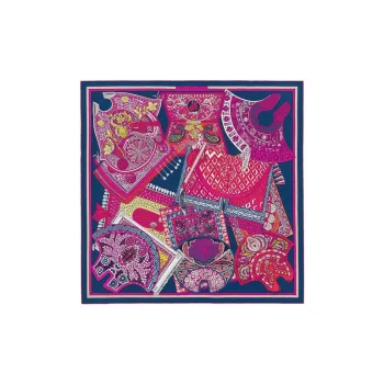 HERMES Silk Scarves Women's Red