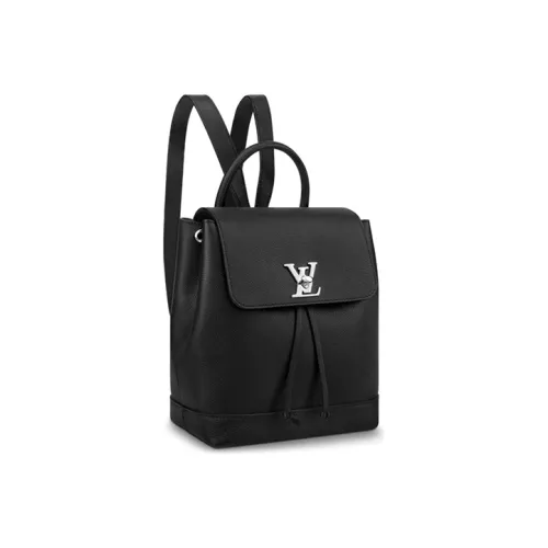 LOUIS VUITTON Calfskin Backpack Women's Black