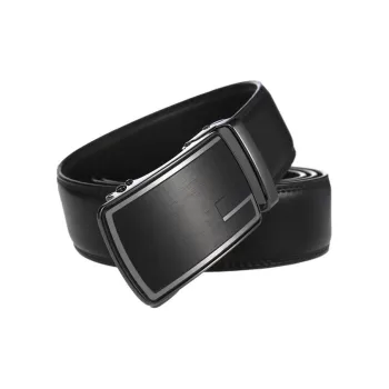 BAIJUAN Leather Belts Men Black