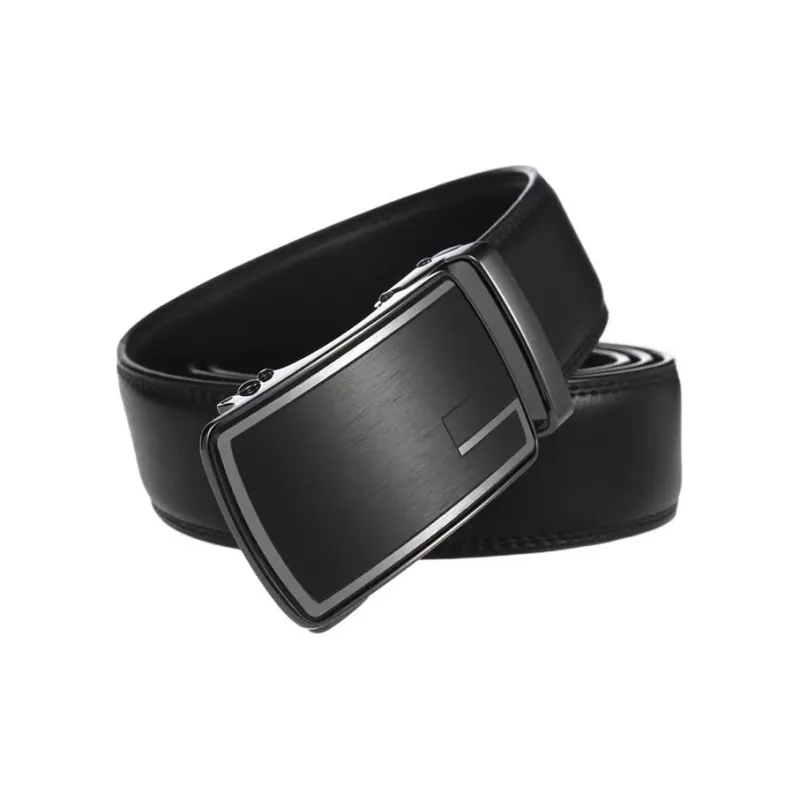 BAIJUAN Leather Belts Men Black-0